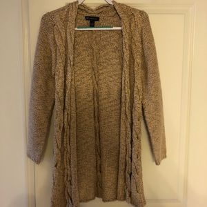 International Concepts Tan Knit Cardigan